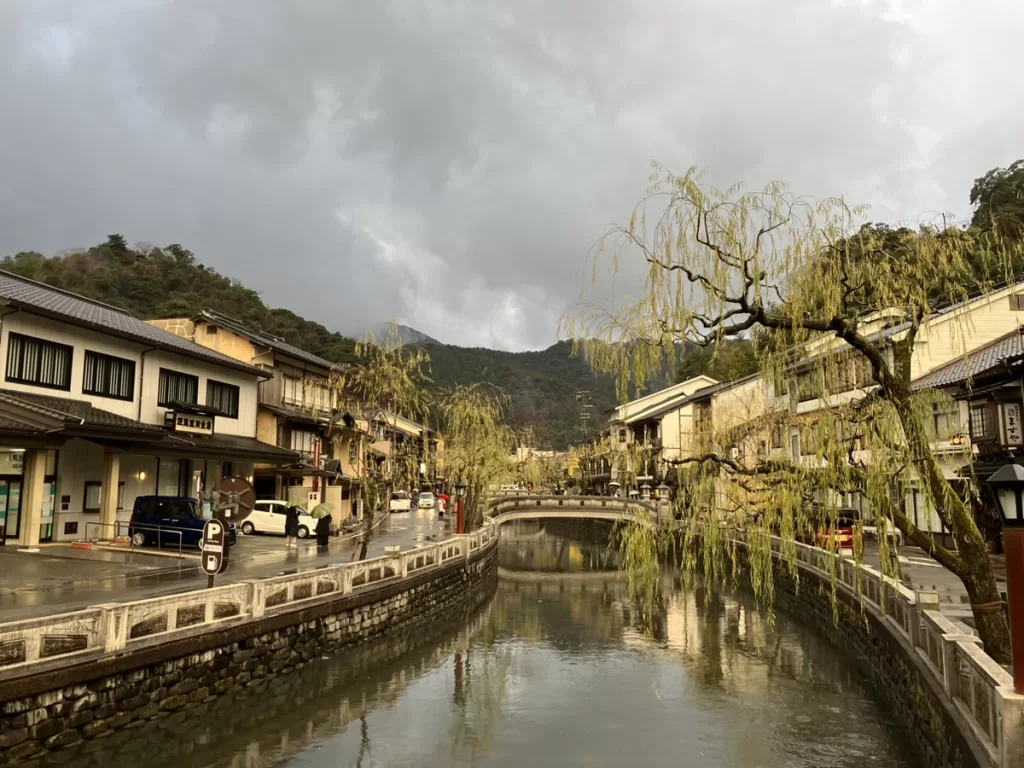 城崎温泉 雨上がり 夕方