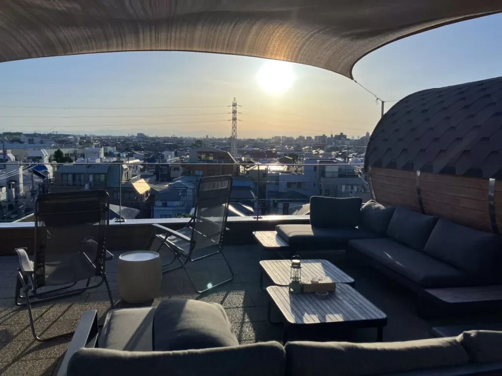 プライベートサウナ 屋上外気浴